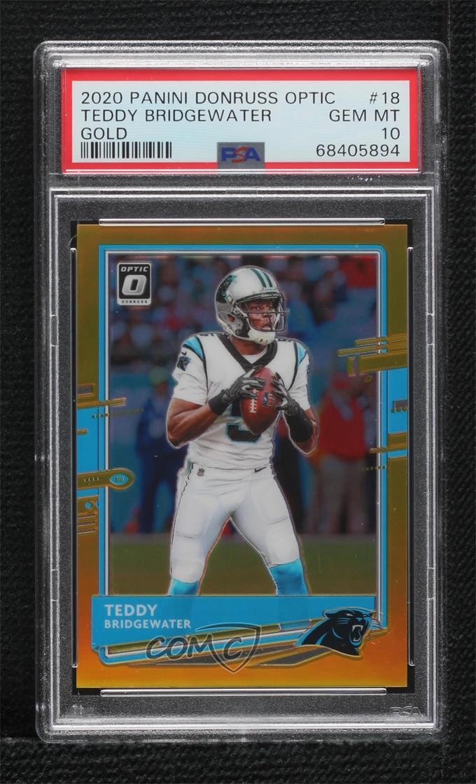 2020 Panini Donruss Optic Gold Prizm 3/10 Teddy Bridgewater PSA 10 GEM MT h1k