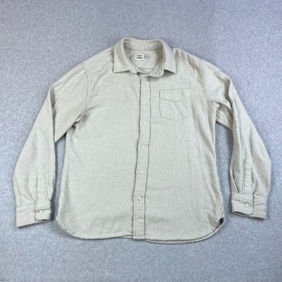 Flint and Tinder Button Down Shirt Mens Medium Gray Cotton Long Sleeve Soft