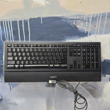 Logitech Illuminated K740 USB Wired Keyboard Y-UY95 - Tested Works Great