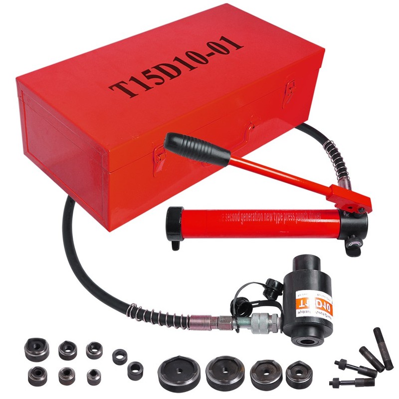 Yescom 1/2" to 4" Hydraulic Knockout Punch Set Electrical Conduit Hole Cutter