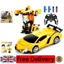 High-Speed Transforming Remote Control Car for Boys 3-10 - Included Batteries