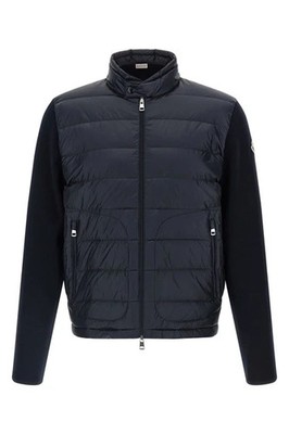 MONCLER Men's Navy Down Cardigan New