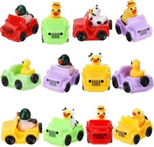12 Pcs Ducks for Jeeps, Funny Jeeps Ducks for Ducking, Mini Resin Ducks in a Jee