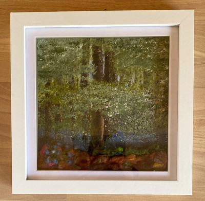 Original Gemälde mit Nadelfilzfunktion. Gerahmt. Derbyshire Landschaft.