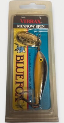 NEW Rapala Bluefox Vibrax Minnow Spin BLACK TAN 7g Spinner Fishing Lure 1/4oz