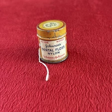 Vintage Johnson’s Dental Floss Tin J & J 30 Yards