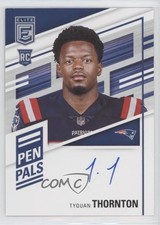 2022 Panini Donruss Elite Pen Pals Blue Ink Tyquan Thornton #PP-TT Auto 0u8k