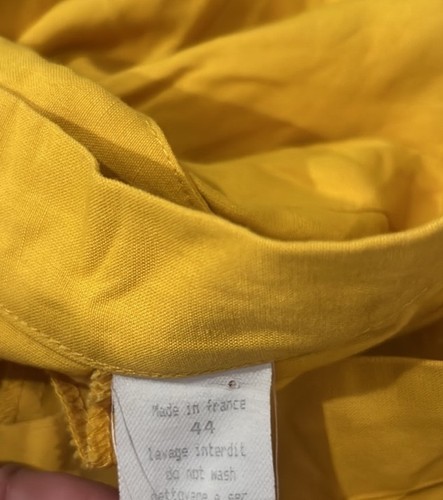 Sonia Rykiel Wide Leg Linen Blend Pants Yellow Gold EU 44 - Picture 5 of 9