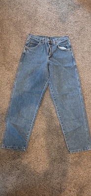 Wrangler Authentic Men Blue Light Wash Straight Jeans Regular Fit Comfort U.S.A