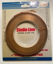 Diamond Tech Studio Line Copper Foil (681) for Stained Glass 7/32" x 36 YDS