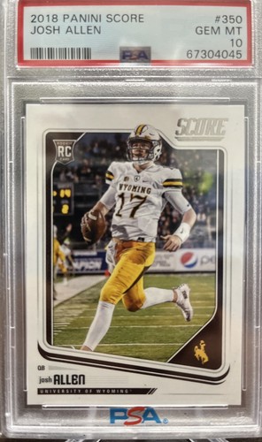 2018 Panini Score #350 Josh Allen Rookie Card Buffalo Bills RC PSA 10 Gem Mint