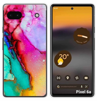 Funda Silikon Für Google Pixel 6A Design Marmor 15 Zeichnungen