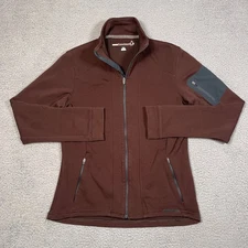 Smartwool Techware Jacket Womens M Brown Full Zip Pockets Lightweight Merino