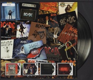 2025 Great Britain AC/DC Albums Stamp Sheet MNH - UK Rock Heavy Metal Music ACDC