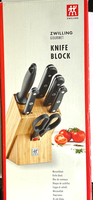 Zwilling Gourmet Messerblock 7-Teilig, Rostfreier Spezialstahl, Schwarz