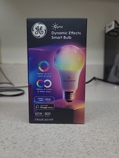 GE CYNC Dynamic Effects A19 Smart LED Full Color Light Bulb 491