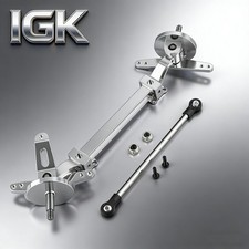 Metal No-power Steering Front Axle Tie Rod Set For 114 Tamiya Semi Truck Rc