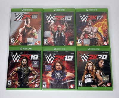 Microsoft Xbox One WWE 2K15 / 16 / 17 / 18 / 19 / 20 [Lot of 6] CIB