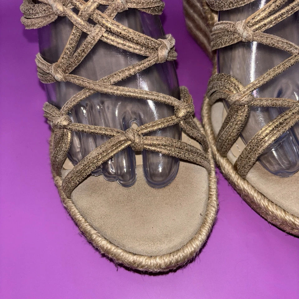 Sandalias de cuña para mujer Johnston and Murphy "Mindy" talla 9 m peltre precio de venta sugerido por el fabricante 198 USD (0262) Foto 3 de 4