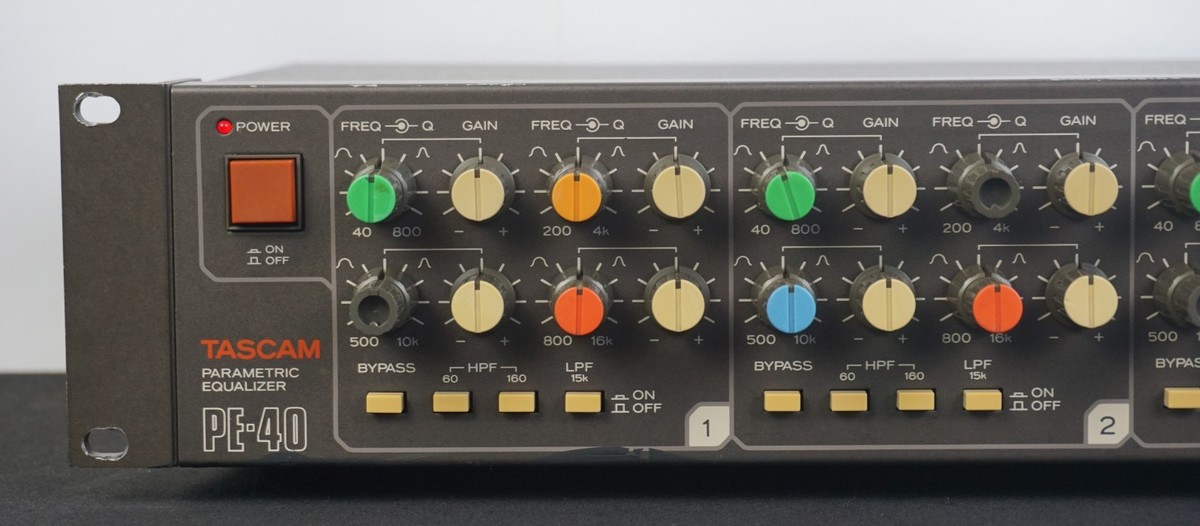 Tascam PE-40 Vintage Parametric Equaliser 4 Channel Rack Mount
