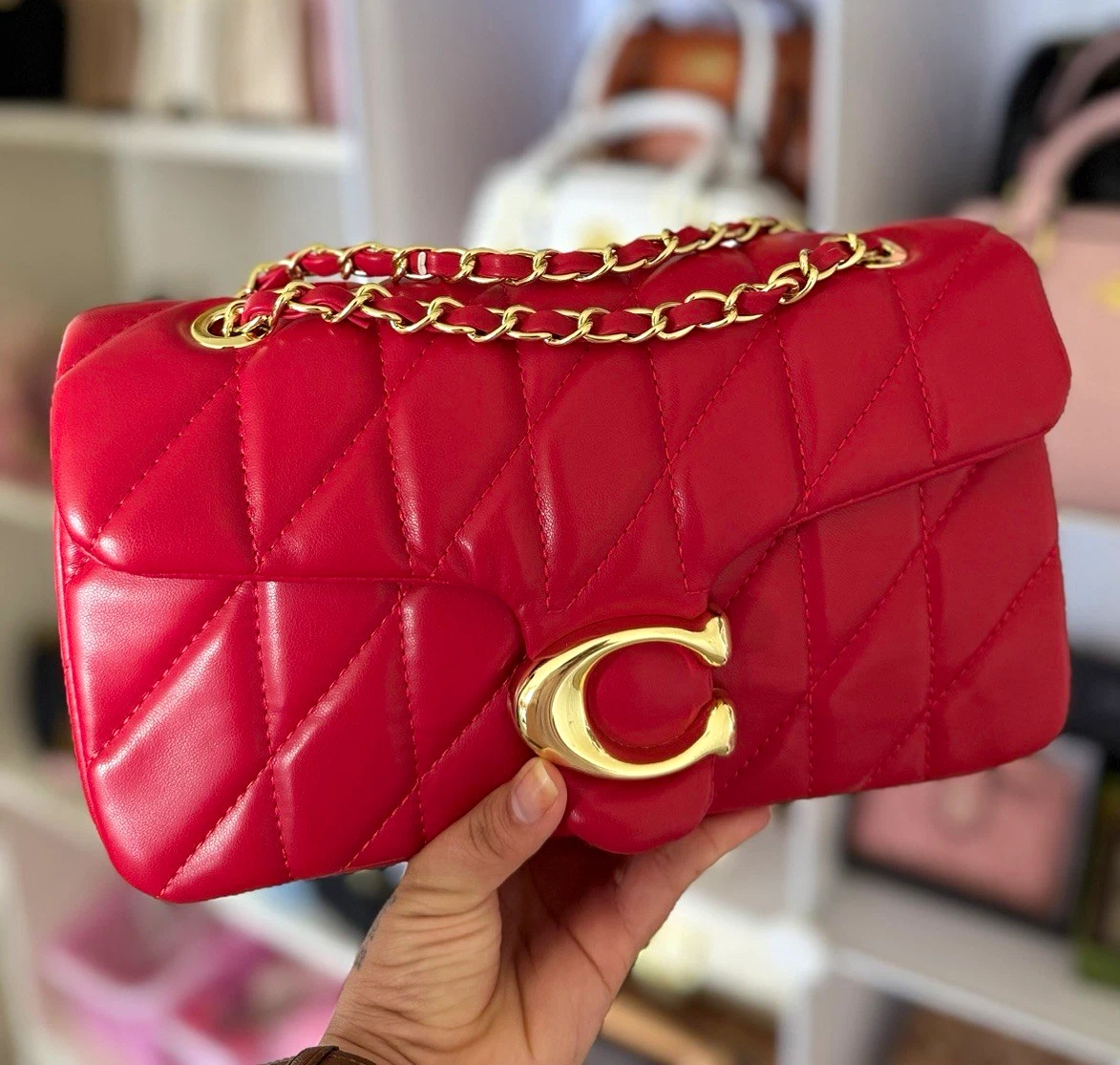 COACH ゴールド パーティバッグ　収納袋付き COACH ゴールド パーティバッグ 収納袋付き COACH ゴールド パーティ