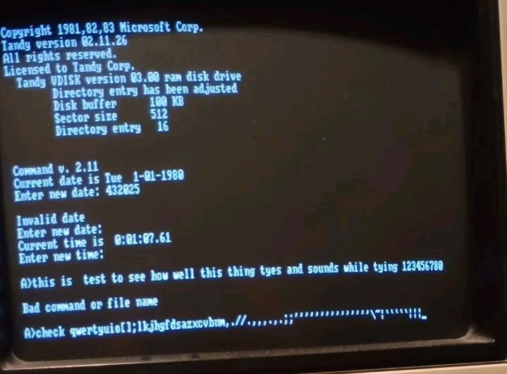 Vintage Tandy Keyboard Only USA As Is Mostly Working - Image 4 of 4