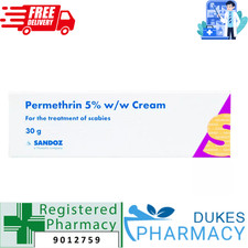 Permethrin 5% Cream - Lyclear generic alternative - Scabies and Crab Lice - 30g