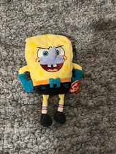 4x Sponge Bob Square Pants TY Beanie Babies Set
