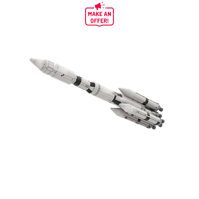 Modubrix Mocs Building Blocks MLV-25L Launch Vehicle Rocket Sets Bricks Toys Kit