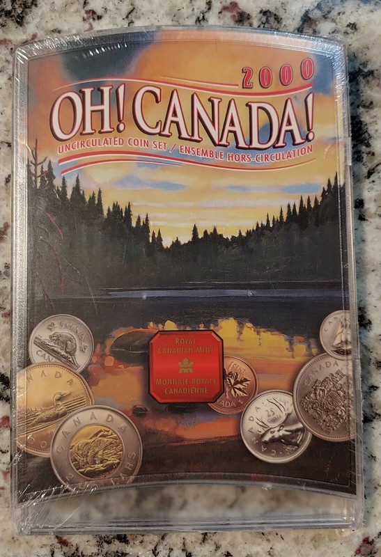 2000 OH CANADA Uncirculated 7 Coin Set Images Of Canada Royal Canadian Mint