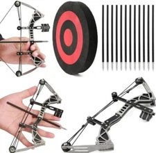 9.5" Mini Compound Bow and Arrow Set W/ 12 Arrows Mini Archery Bow Practice Set