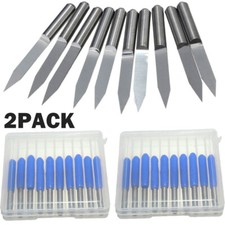 20Pcs Carbide PCB Board 0.1mm 30 Degree Engraving Bits CNC Router Tool V-shape