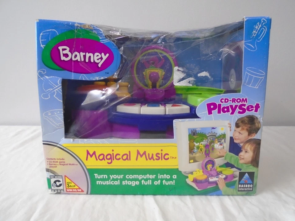 Barney Magical Music CD-ROM Playset [ Lyons & Hasbro 2000 ] [ Brand New ] - Image 2 of 4