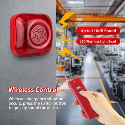 Wireless RF Fire Alarm Panel Wireless Audible and Visual Alarm Security System - Picture 7 of 13