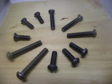1/4" BSW MACHINE SCREWS - ROUND HEAD SLOTTED STEEL  -SELF COLOUR STEEL