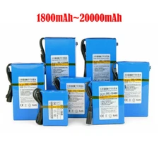 DC Rechargeable Lithium-ion Batteries Portable Battery Pack with Charger 12V NEW