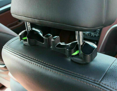2 Pcs Car Seat Headrest Hook Backseat Purse Hanger Bag Cloth Hanging Holder