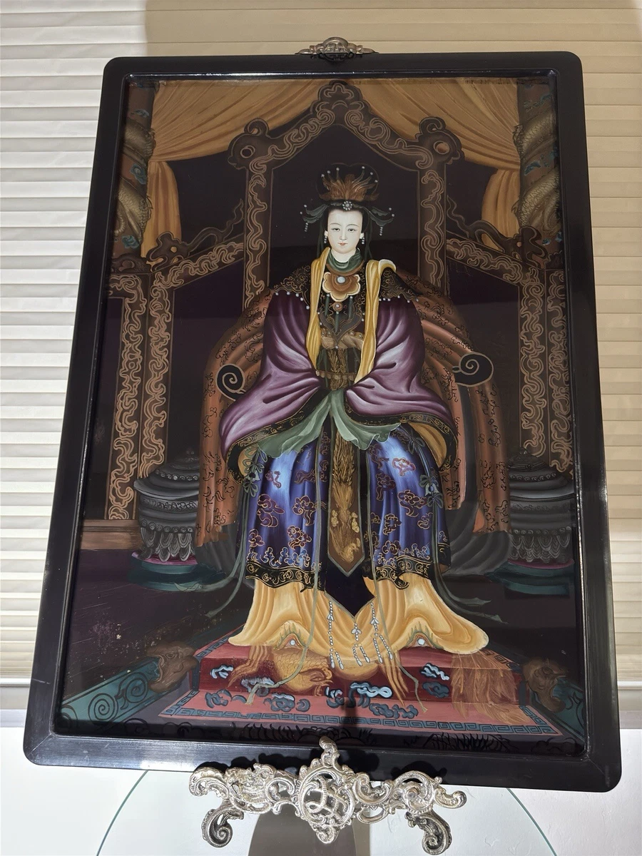 中国美術 古い コレクション 額 二件(K-LC752) 玻璃复古原创中国风绘画和卷轴| eBay