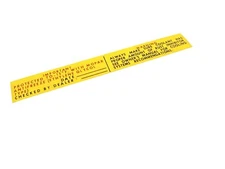 For 1962-1968 Chrysler Dodge Antifreeze Radiator Core Support Decal MoPar