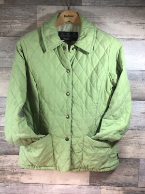 Barbour limettengrüne Steppjacke ''Tailored Micro Fibre'' Größe 10 sehr guter Zustand. Lesen.