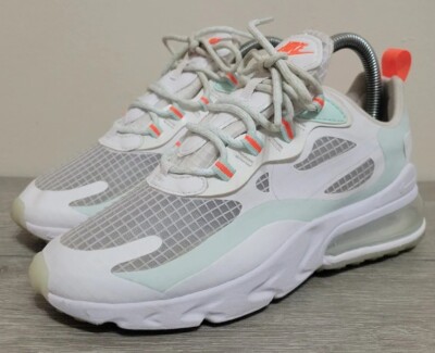 Nike Air Max 270 React Womens Size White Orange Hyper Crimson CJ0620-100 