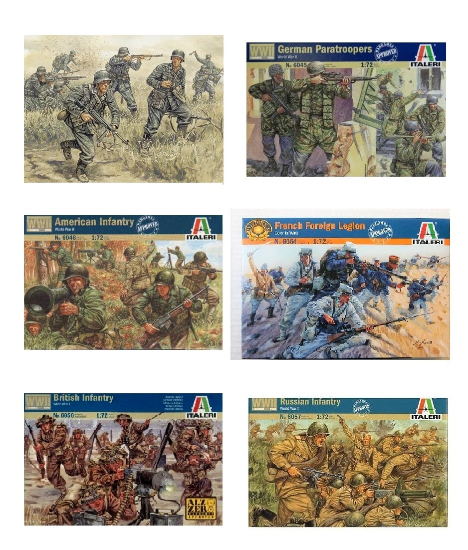 Italeri Soldiers 1 72 Scale model Kits Choice of Figures War