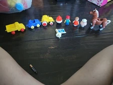 A Lot Of Vintage Toys By Fisher Price And Other Brands 