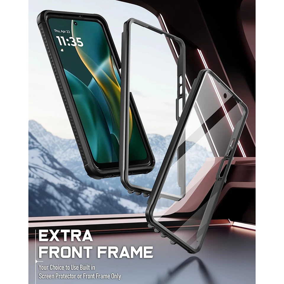 适用于摩托罗拉 Moto G 5G 2025 保护壳 2 前框混合保护套 带内置屏幕 — 第 4/4 张图片