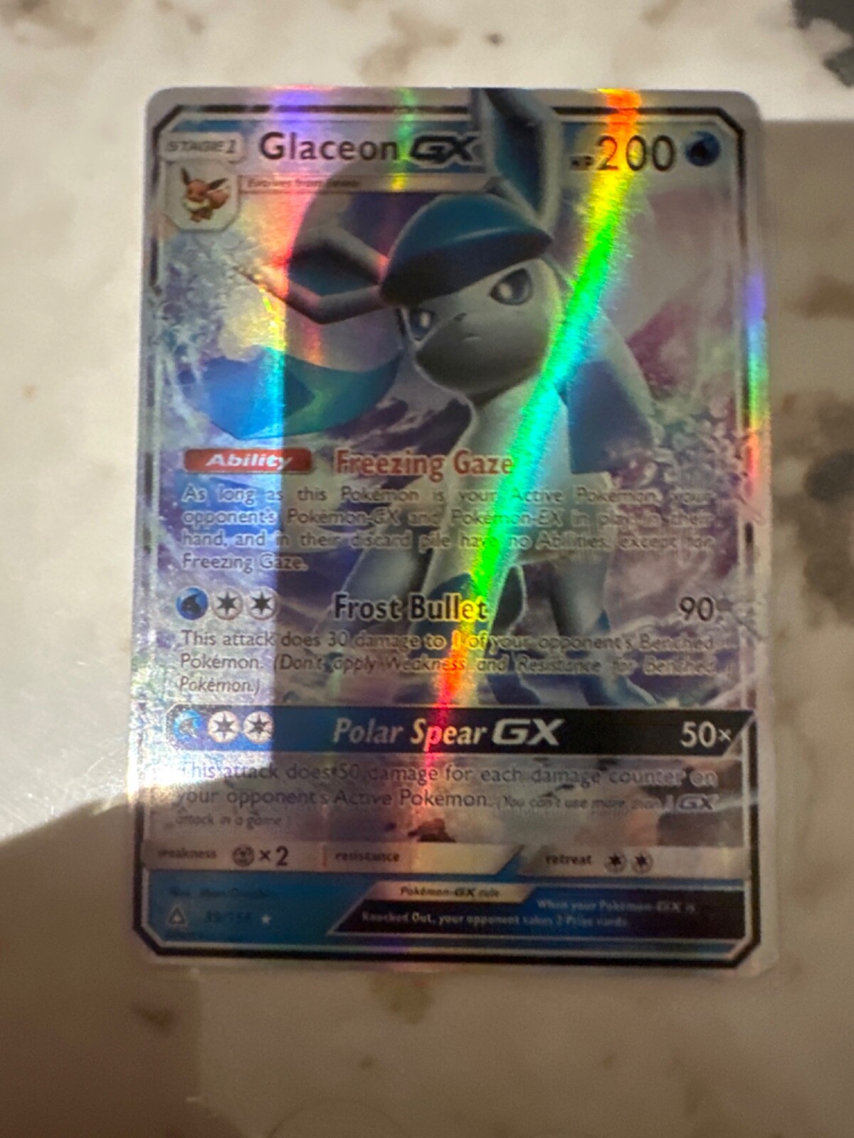 GLACEON GX - 39/156 - ULTRA PRISM - HOLO ULTRA RARE - POKEMON TCG - NEAR MINT