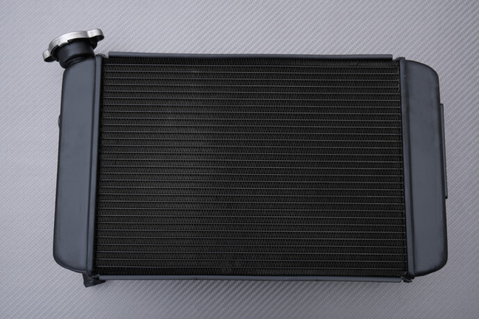 Radiateur eau d'origine pour moto Kawasaki Vulcan S 650 Tourer de 2018 à 2022 en aluminium noir