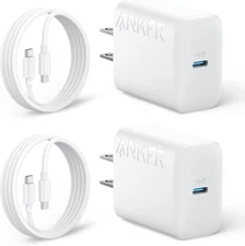 Anker 25W USB-C Fast Charger+USB-C Cable PPS Charging for Samsung/iPhone(2 Pack)