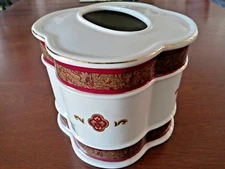 Croscill Tissue Holder Cover Box Ceramic BELLISSIMA EUC