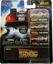 Jada Nano Hollywood Rides: 1.65" Back to the Future Time Machine Set
