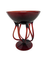 Josephine Glass Vase Poland Octopus Jellyfish Vase Burgundy  Colour 14.5cm